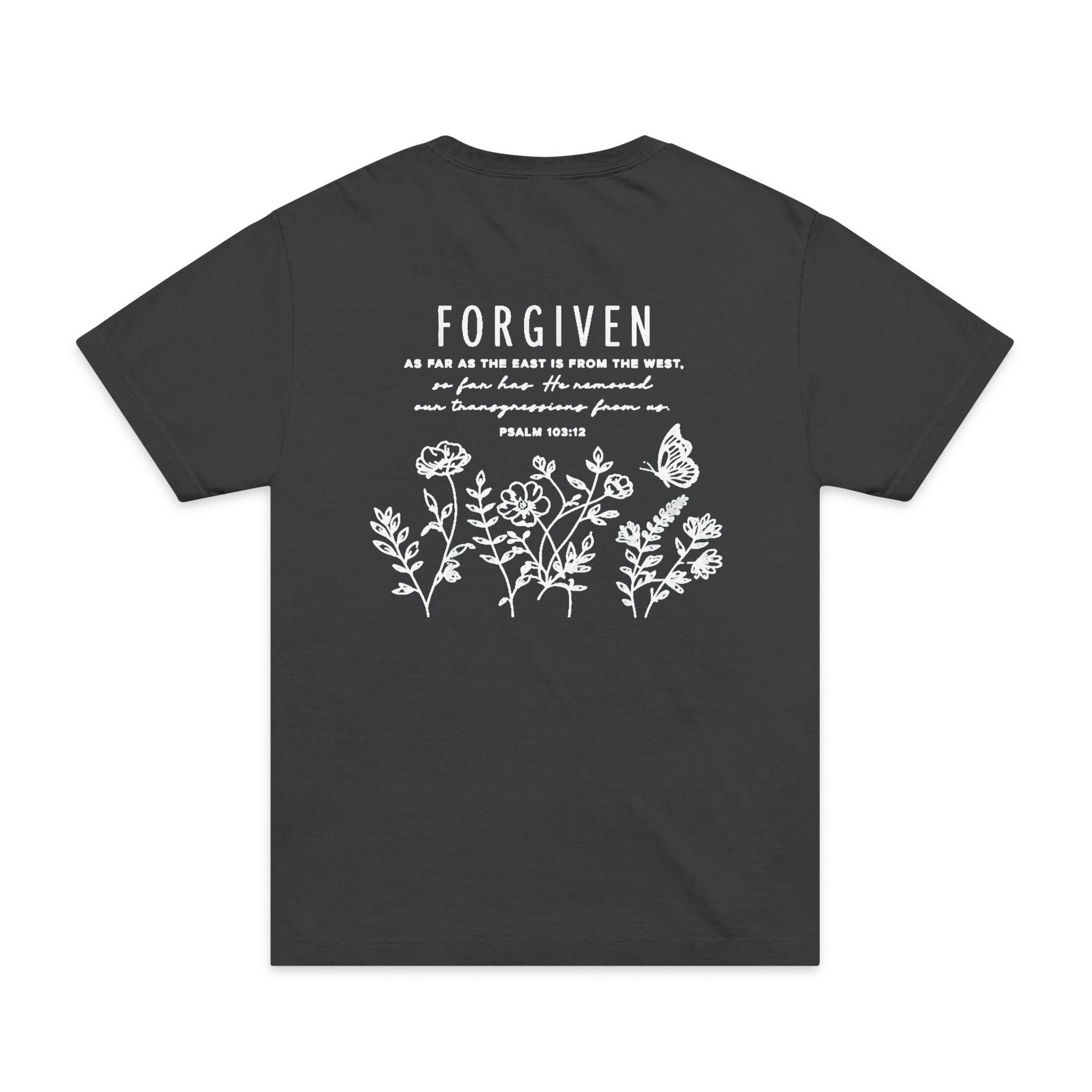 Forgiven | Psalm 103:12 Oversized Christian Tee