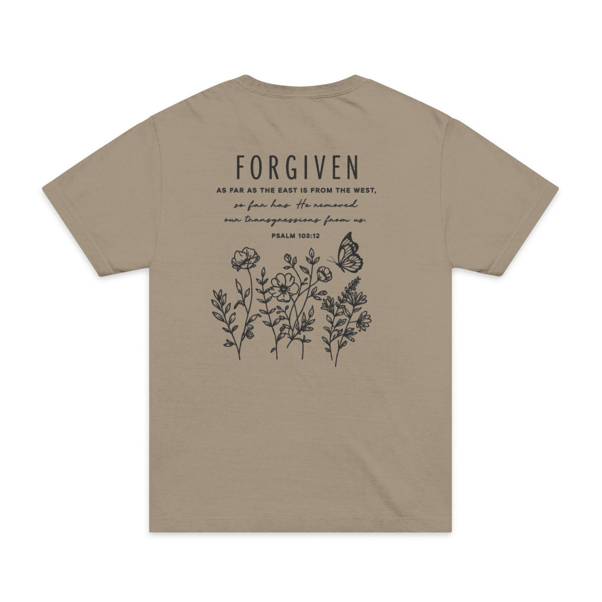 Forgiven | Psalm 103:12 Oversized Christian Tee