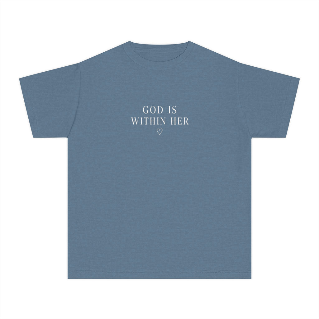 God Is Within Her Youth Tee
