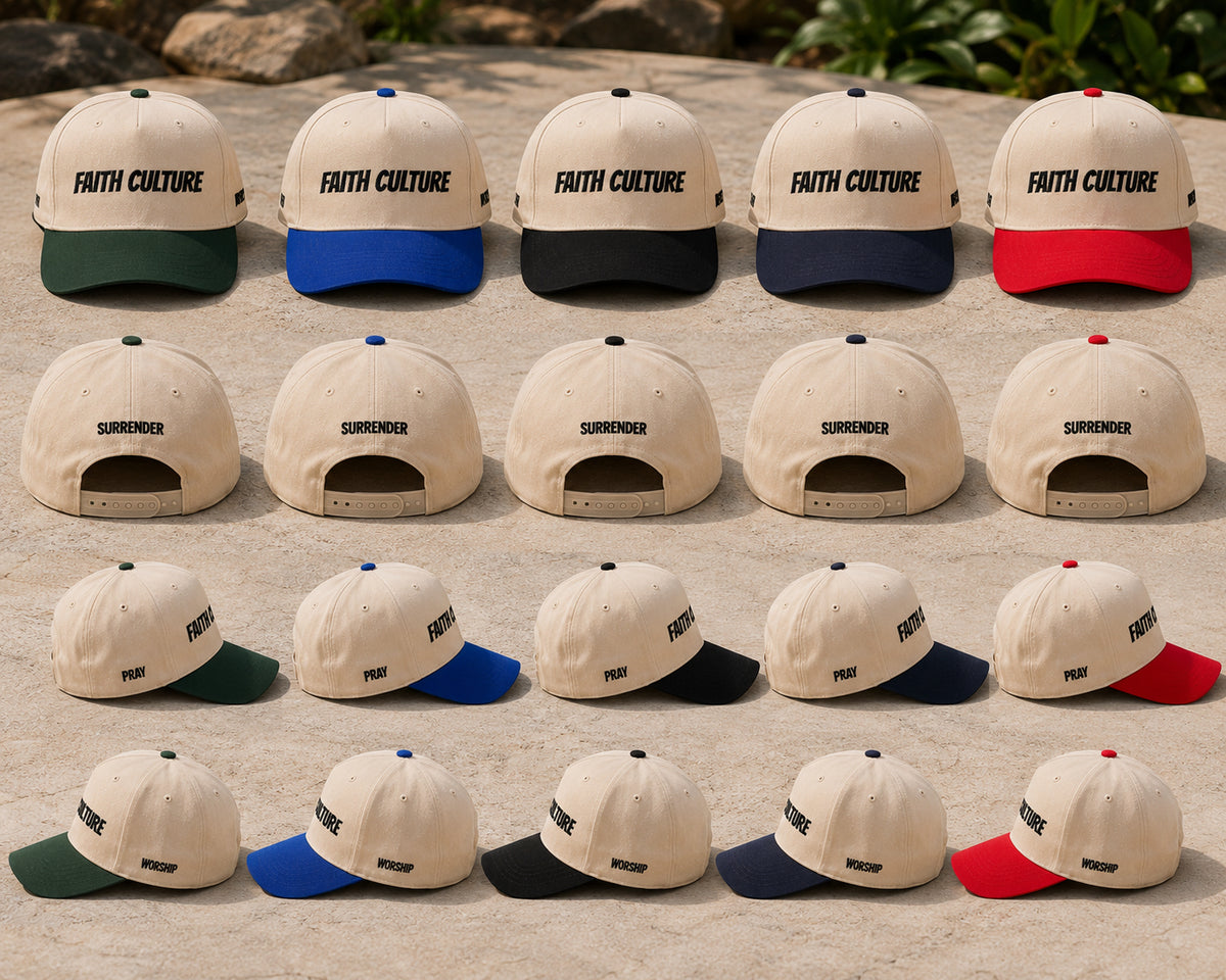 Faith Culture Surrender Vintage Two Tone Cap